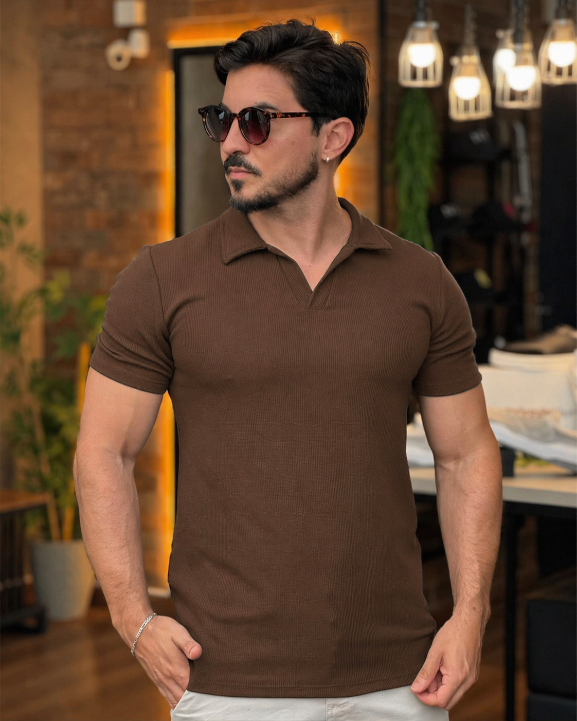 Polo Italiana marrom